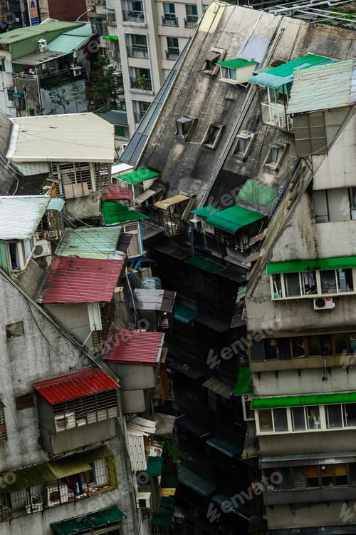 Preview: Vertical shot of the ruins of public constructions in Taipei city, Taiwan
