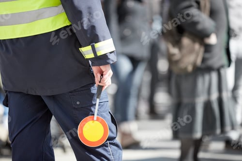 Preview: Police Officer On The Street In Urban Environment.