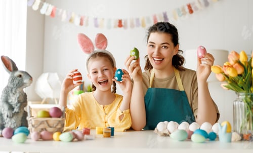 Preview: family preparing for Easter