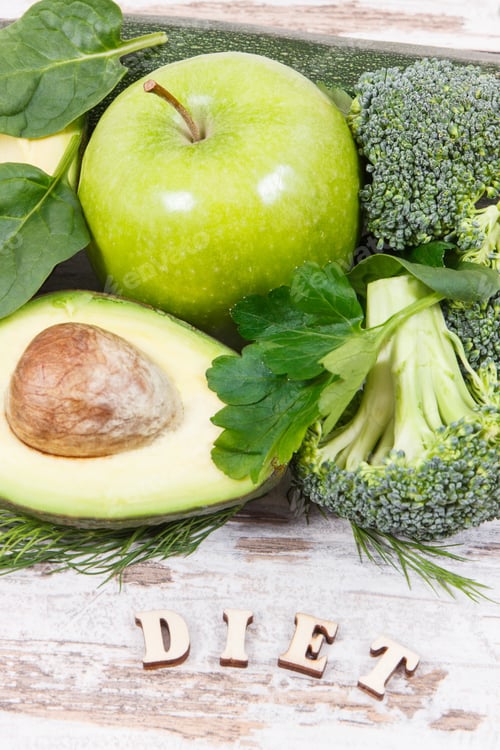 Preview: Inscription diet with natural green ingredients as source vitamins and minerals