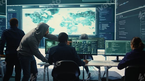 Preview: Cyber security team conducting cyber surveillance and threat detection