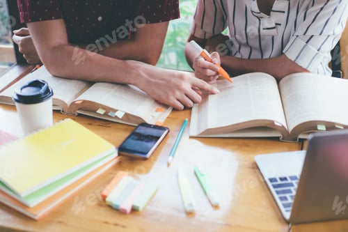 Preview: Young students campus helps friend catching up and learning