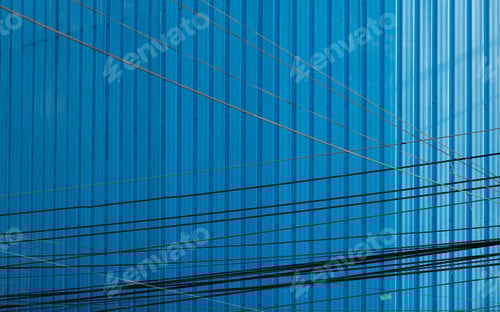 Visualização: Parede de placa azul para fundo abstrato.