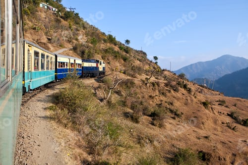 Preview: Train Traveling Through Countryside