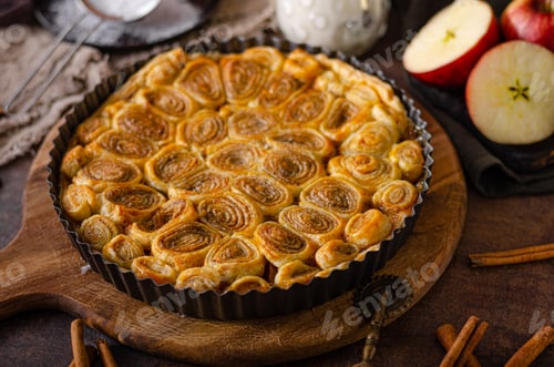 Preview: Homemade rustic apple pie