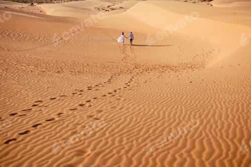 Preview: couple travel sand dune