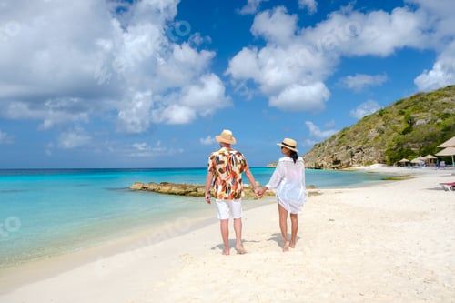 Preview: Playa Porto Marie beach in Curacao, tropical beach at the Caribbean Island of Curacao