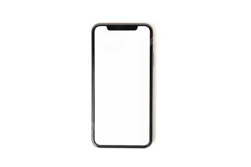 Preview: Phone with empty screen isolated on white background