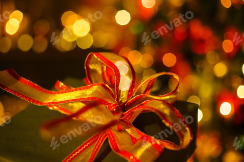 Preview: Christmas gift. Winter holiday. Present box. New year concept