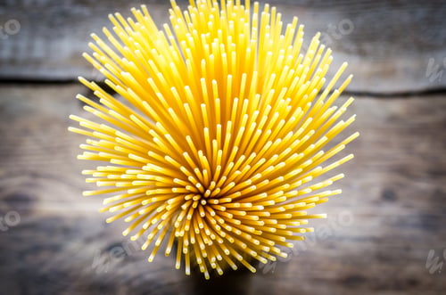 Preview: A bunch of spaghetti: top view