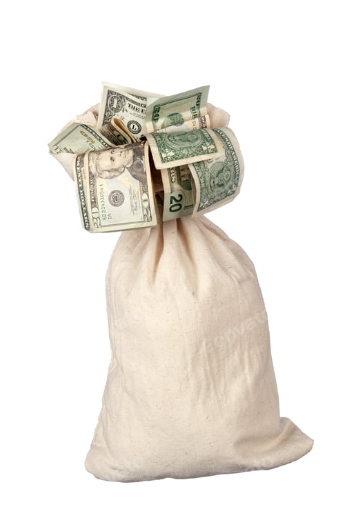 Preview: Burlap sack of cash