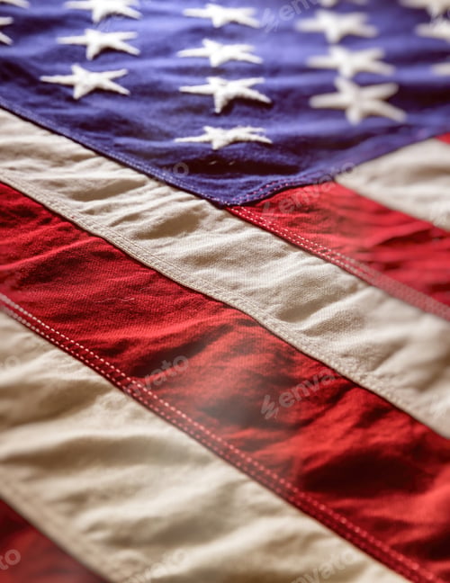 Preview: USA flag background, close up. US America national day celebrate symbol