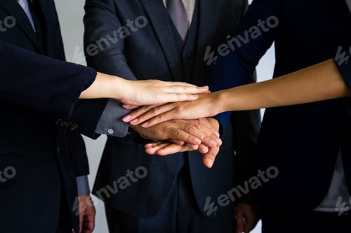 Preview: Business people joining hands together, success and team work concept.