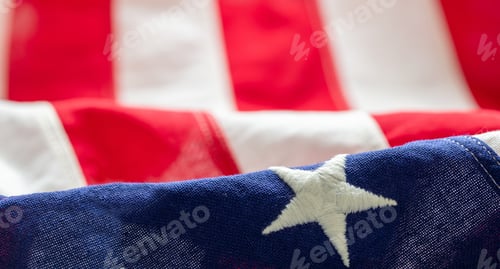 Preview: American Flag Fabric Close Up Detail