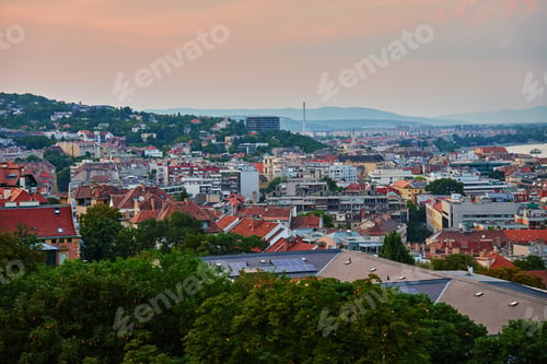 Preview: Cityscape with historic architecture in Budapest, Hungary