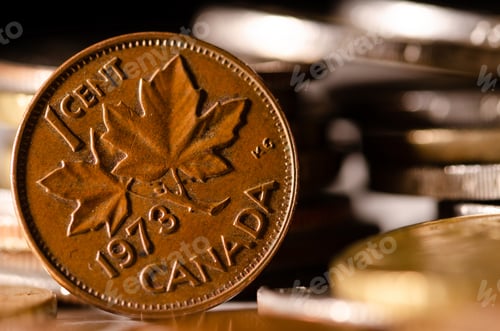 Preview: Selective focus of a canadian coin
