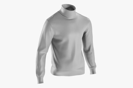 Preview: Men's Long Sleeve Turtleneck Pullover Base Mesh