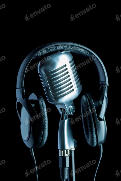 Preview: audio microphone retro style