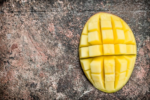 Preview: Ripe cut mango.