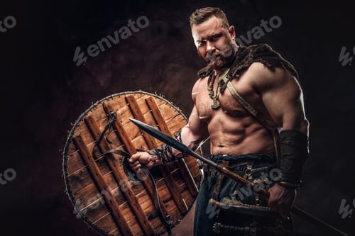 Preview: Severe barbarian in warrior clothes