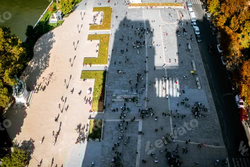 Preview: Aerial cityscape view of Paris