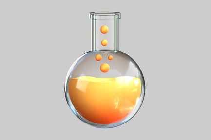 Preview: Erlenmeyer flask with orange liquid