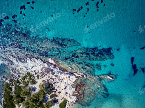 Preview: Beautiful rocky coastline aerial view