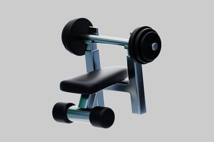 Preview: Gym barbell weightlifting bench