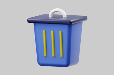 Preview: Blue bin with handle