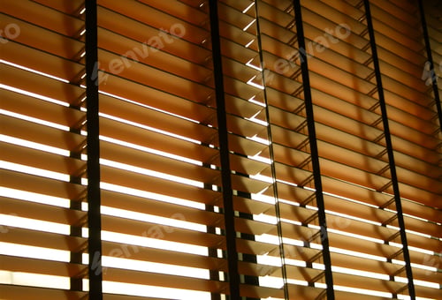 Preview: Blinds in a home catching the sunlight