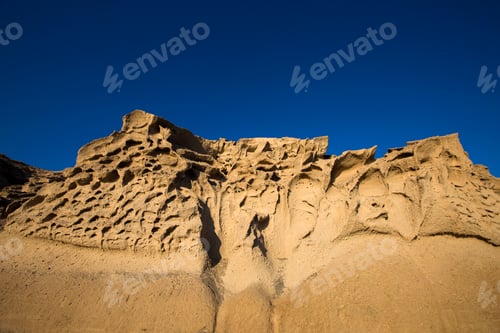 Preview: Vlychada beach volcanic ash sand rock formation on Santorini island in Greece