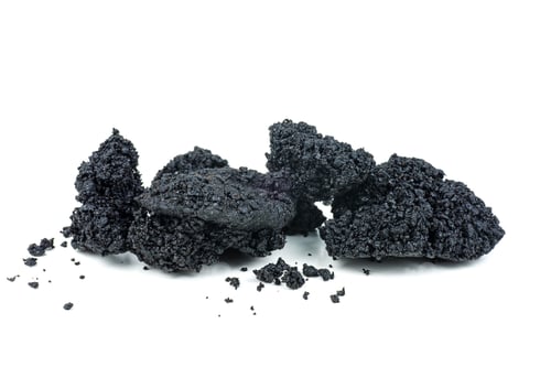 Preview: Asphalt pieces isolated on white background
