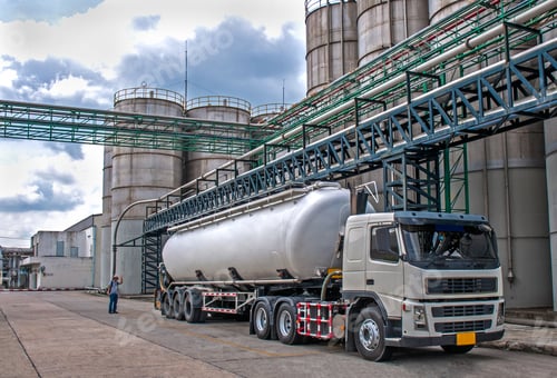Preview: Truck Delivery Danger Chemical in Petrochemical Plant