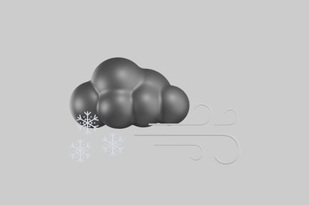 Preview: Dark cloud with snowflakes