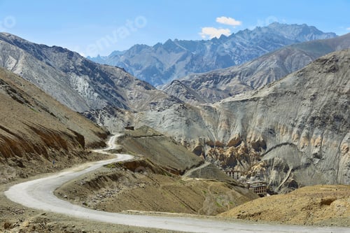 Preview: Landscape views from Lamayuru Village as seen above the Monastery, Ladakh, India
