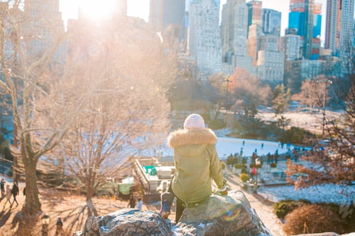 Preview: Adorable girl in Central Park at New York City