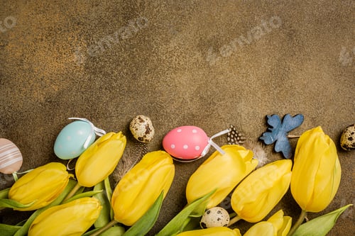 Preview: Yellow tulips background