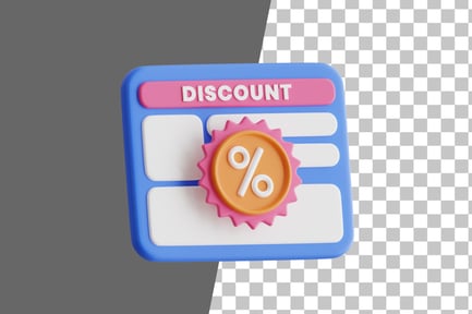 Preview: Discount 3D Icon