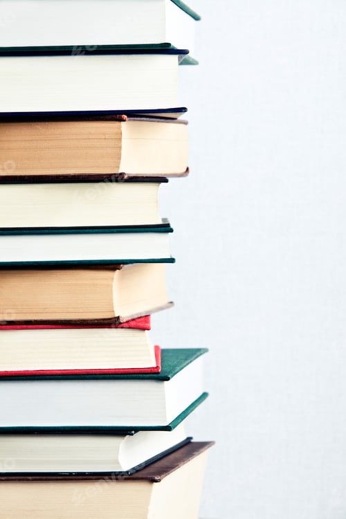 Preview: Very high stack of books