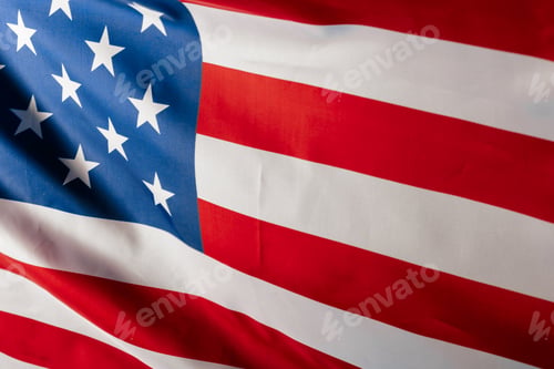 Preview: Beautifully waving star and striped American flag
