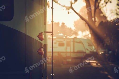 Preview: Scenic RV Park Sunset with a Motorhome
