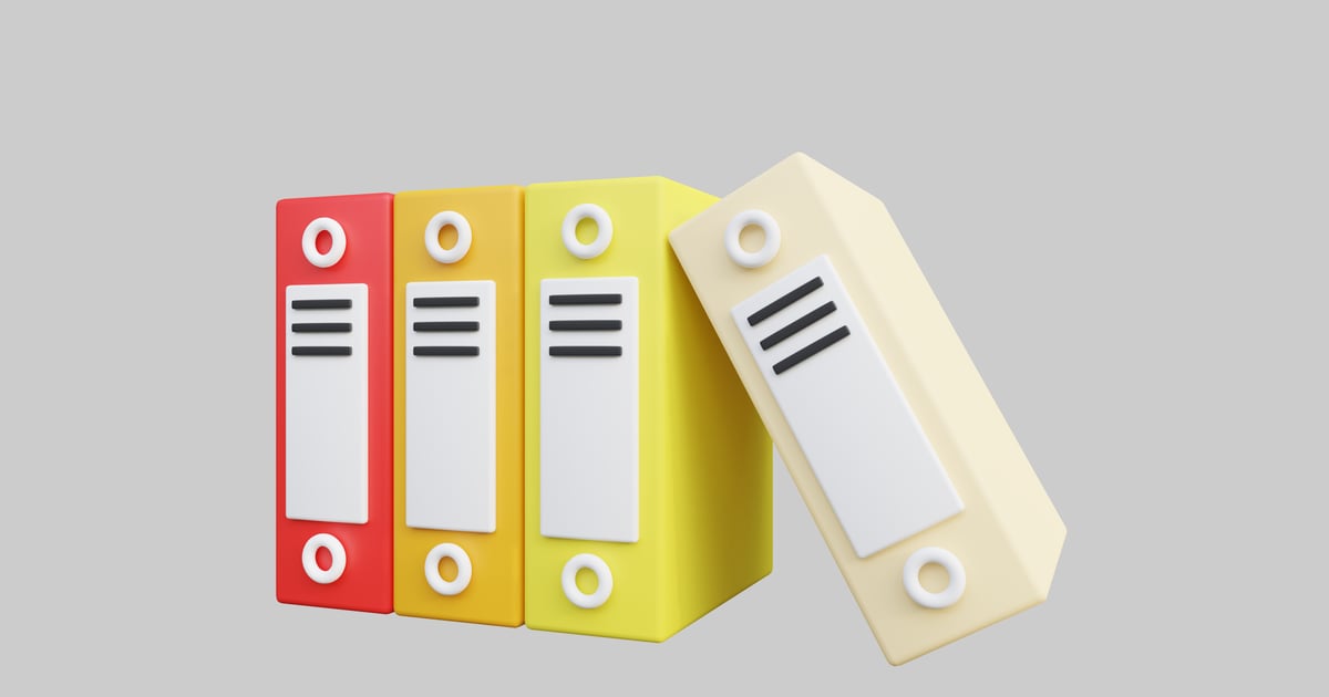 Ring binders office collection 3D, Incl. archive & cream - Envato