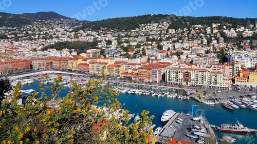 Preview: Beautiful view above Port of Nice on French Riviera