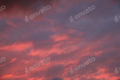 Preview: Picturesque view of beautiful sky with clouds on sunset