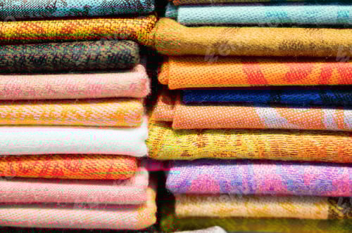 Preview: Istanbul, Turkey - January 2022 textile and cloth at The Grand Bazaar