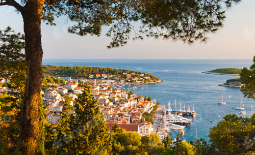 Preview: Photo of Hvar Town at sunset, Hvar Island, Croatia