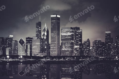 Preview: Chicago Night Time Skyline