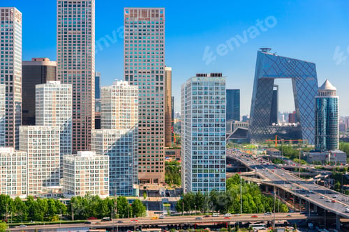Preview: Beijing, China Modern Financial District Cityscape