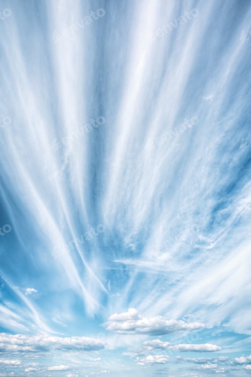 Preview: Blue And White Colours Natural Sky Abstract Background