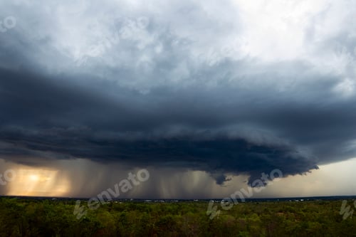 Preview: Storm clouds with the rain. Nature Environment Dark huge cloud sky black stormy cloud